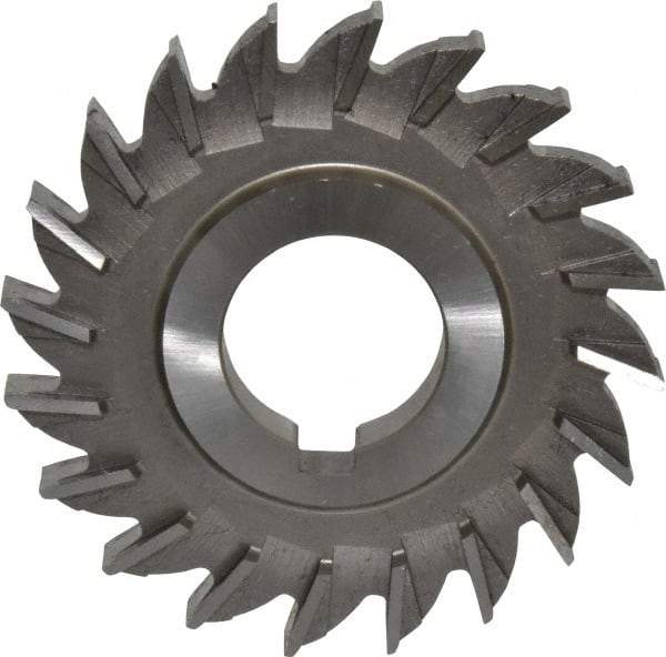 Made in USA - 3" Diam x 3/8" Width of Cut, 20 Teeth, Cobalt Side Milling Cutter - Straight Teeth, Uncoated - Americas Industrial Supply