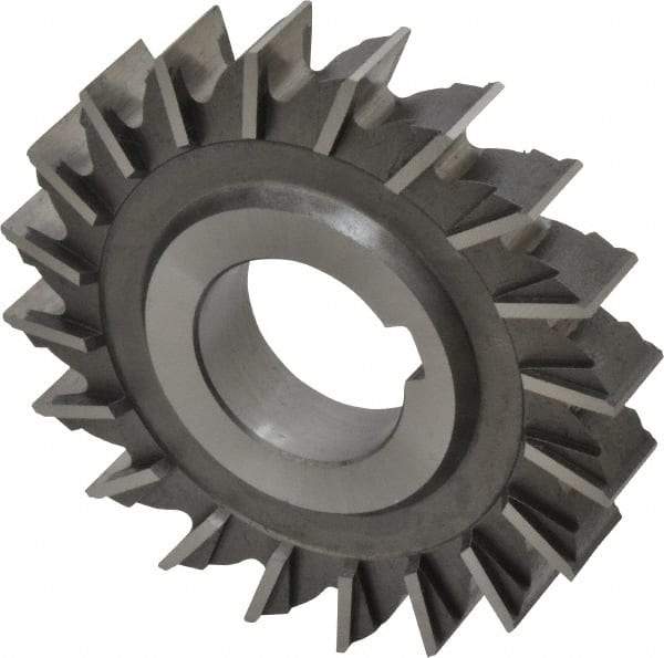 Made in USA - 3" Diam x 1/2" Width of Cut, 20 Teeth, Cobalt Side Milling Cutter - Straight Teeth, Uncoated - Americas Industrial Supply