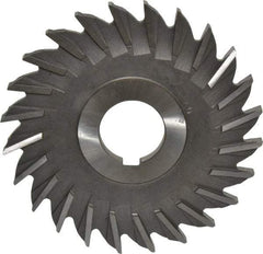 Made in USA - 4" Diam x 1/4" Width of Cut, 24 Teeth, Cobalt Side Milling Cutter - Straight Teeth, Uncoated - Americas Industrial Supply