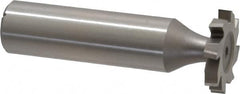 Made in USA - 3/4" Diam x 1/8" Face Width, High Speed Steel, 8 Teeth, Shank Connection Woodruff Keyseat Cutter - Uncoated, 2-1/8" OAL x 1/2" Shank, Staggered Teeth, ANSI 406, Old Standard 7 - Americas Industrial Supply