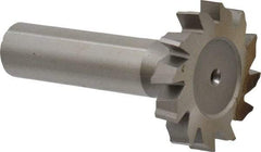 Made in USA - 1-1/4" Diam x 7/32" Face Width, High Speed Steel, 12 Teeth, Shank Connection Woodruff Keyseat Cutter - Uncoated, 2-7/32" OAL x 1/2" Shank, Staggered Teeth, ANSI 710, Old Standard 20 - Americas Industrial Supply