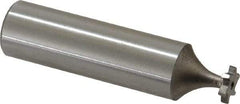 Made in USA - 5/16" Diam x 1/16" Face Width, High Speed Steel, 6 Teeth, Shank Connection Woodruff Keyseat Cutter - Uncoated, 2-1/16" OAL x 1/2" Shank, Staggered Teeth, ANSI 202-1/2, Old Standard 206 - Americas Industrial Supply