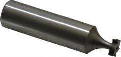 Made in USA - 5/16" Diam x 3/32" Face Width, High Speed Steel, 6 Teeth, Shank Connection Woodruff Keyseat Cutter - Uncoated, 2-3/32" OAL x 1/2" Shank, Staggered Teeth, ANSI 302-1/2, Old Standard 207 - Americas Industrial Supply