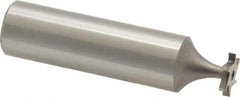 Made in USA - 3/8" Diam x 1/16" Face Width, High Speed Steel, 6 Teeth, Shank Connection Woodruff Keyseat Cutter - Uncoated, 2-1/16" OAL x 1/2" Shank, Staggered Teeth, ANSI 203, Old Standard 211 - Americas Industrial Supply