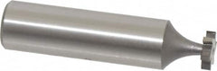 Made in USA - 3/8" Diam x 3/32" Face Width, High Speed Steel, 6 Teeth, Shank Connection Woodruff Keyseat Cutter - Uncoated, 2-3/32" OAL x 1/2" Shank, Staggered Teeth, ANSI 303, Old Standard 212 - Americas Industrial Supply