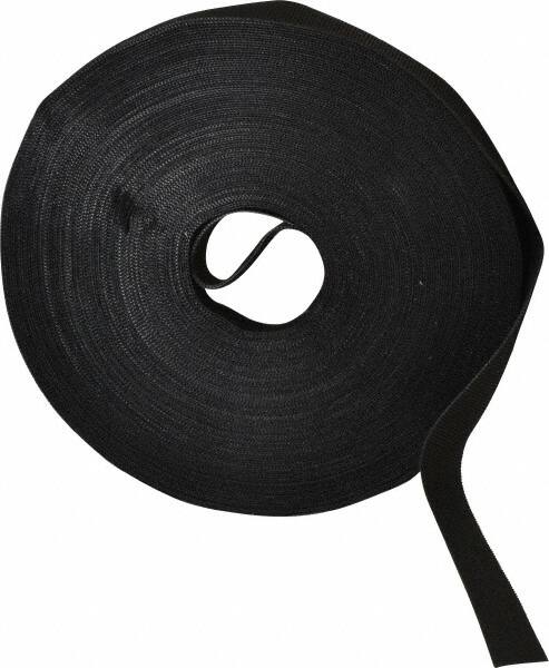 VELCRO Brand - 5/8" Wide x 25 Yd Long Self Fastening Tie/Strap Hook & Loop Roll - Continuous Roll, Black, Printable Surface - Americas Industrial Supply