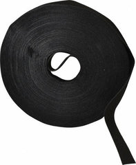 VELCRO Brand - 5/8" Wide x 25 Yd Long Self Fastening Tie/Strap Hook & Loop Roll - Continuous Roll, Black, Printable Surface - Americas Industrial Supply