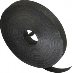 VELCRO Brand - 3/4" Wide x 25 Yd Long Self Fastening Tie/Strap Hook & Loop Roll - Continuous Roll, Black, Printable Surface - Americas Industrial Supply