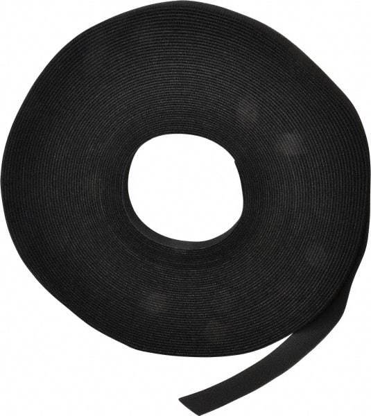 VELCRO Brand - 3/4" Wide x 25 Yd Long Self Fastening Tie/Strap Hook & Loop Roll - Continuous Roll, Black - Americas Industrial Supply