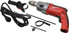 Milwaukee Tool - 120 Volt 1/2" Keyed Chuck Electric Hammer Drill - 0 to 16,000 & 0 to 40,000 BPM, 0 to 1,000 & 0 to 2,500 RPM - Americas Industrial Supply