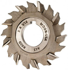 Made in USA - 3" Diam x 5/16" Width of Cut, 18 Teeth, Cobalt Side Milling Cutter - Staggered Teeth, Uncoated - Americas Industrial Supply