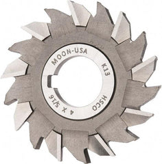 Made in USA - 4" Diam x 5/16" Width of Cut, 18 Teeth, Cobalt Side Milling Cutter - Staggered Teeth, Uncoated - Americas Industrial Supply