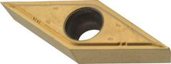 Seco - VBGT330 F1 Grade CP500 Carbide Turning Insert - TiAlN/TiN Finish, 35° Diamond, 3/8" Inscr Circle, 3/16" Thick, 0.0039" Corner Radius - Americas Industrial Supply