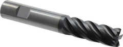 Iscar - 3/4", 5 Flute, Single End, Solid Carbide, Corner Chamfer End Mill - 5" OAL, 38° Helix, Right Hand Flute, 1.87" LOC, Right Hand Cut - Americas Industrial Supply