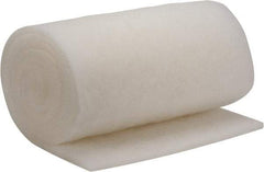 Made in USA - 15' Long x 25" Wide x 1" Thick Polyester Media Air Filter Media Roll - MERV 5, 85% Arrestance Efficiency, 500 FPM Max Air Flow, 0.14" wpg Init Resist, 1" wpg Final Resist, 30% Particle Capture Efficiency, Use with MSA - Americas Industrial Supply