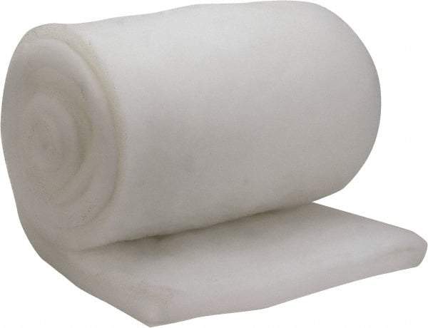 Made in USA - 15' Long x 48" Wide x 1" Thick Polyester Media Air Filter Media Roll - MERV 5, 85% Arrestance Efficiency, 500 FPM Max Air Flow, 0.14" wpg Init Resist, 1" wpg Final Resist, 30% Particle Capture Efficiency, Use with MSA - Americas Industrial Supply