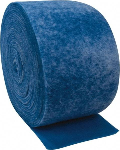 Made in USA - 135' Long x 20" Wide x 1/2" Thick Polyester Media Air Filter Media Roll - MERV 4, 80% Arrestance Efficiency, 500 FPM Max Air Flow, 0.1" wpg Init Resist, 1" wpg Final Resist, 30% Particle Capture Efficiency, Use with Any Unit - Americas Industrial Supply