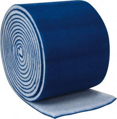 Made in USA - 60' Long x 25" Wide x 2" Thick Polyester Media Air Filter Media Roll - MERV 8, 89% Arrestance Efficiency, 500 FPM Max Air Flow, 0.21" wpg Init Resist, 1" wpg Final Resist, 30 to 35% Particle Capture Efficiency, Use with Any Unit - Americas Industrial Supply