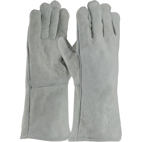 ‎73-888 Welders / Foundry Gloves - Welding Glove - Shoulder Grade - Cotton Lining - Gry. - Exact Industrial Supply