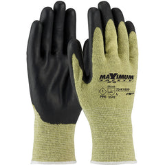 73-K1800/L Task Specific Gloves - Maximum Safety - AR/FR Aramid Shell - Black Nitrile Grip - PPE Level 1 - A4 - Exact Industrial Supply