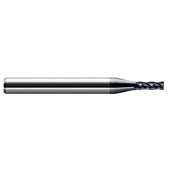Miniature End Mills - Stub & Standard - 0.0160″ Cutter Diameter × 0.0480″ Length of Cut Carbide Square End Mill, 4 Flutes, AlTiN Coated