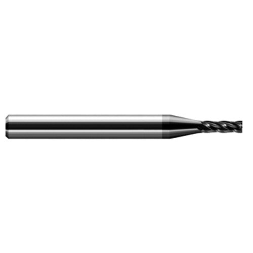 Miniature End Mills - Stub & Standard - 0.0220″ Cutter Diameter × 0.0660″ Length of Cut Carbide Square End Mill, 4 Flutes, Amorphous Diamond Coated