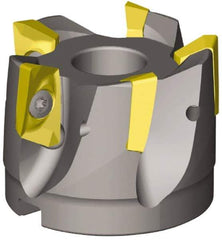 Kennametal - 8 Inserts, 6" Cut Diam, 2" Arbor Diam, 0.71" Max Depth of Cut, Indexable Square-Shoulder Face Mill - 0/90° Lead Angle, 2" High, EC18.., EP18.. Insert Compatibility, Through Coolant, Series Mill 1-18 - Americas Industrial Supply