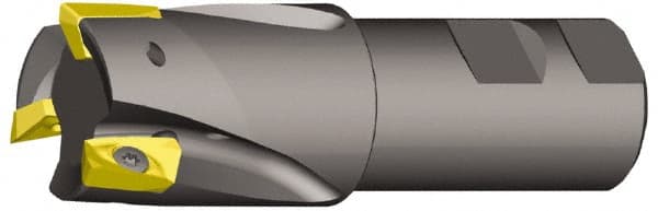 Kennametal - 0.97" Cut Diam, 0.71" Max Depth of Cut, 1" Shank Diam, 4.03" OAL, Indexable Square Shoulder End Mill - EC18.., EP18.. Inserts, Weldon Shank, 0° Lead Angle, Through Coolant - Americas Industrial Supply