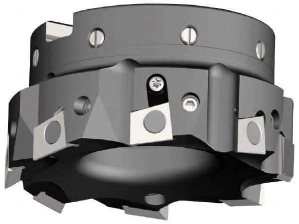 Kennametal - 2 Inserts, 1-1/2" Cut Diam, 1/2" Arbor Diam, 0.394" Max Depth of Cut, Indexable Square-Shoulder Face Mill - 0/90° Lead Angle, 1.57" High, BGHX 15L5... Insert Compatibility, Through Coolant, Series Fix-Perfect - Americas Industrial Supply