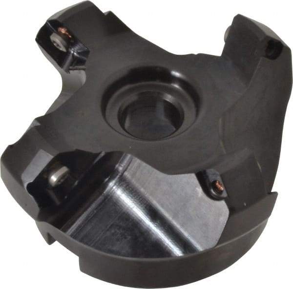 Kennametal - 62.99mm Cut Diam, 1" Arbor Hole, 6.6mm Max Depth of Cut, 45° Indexable Chamfer & Angle Face Mill - 4 Inserts, SEKT 1404... Insert, Right Hand Cut, 4 Flutes, Series KSSM - Americas Industrial Supply