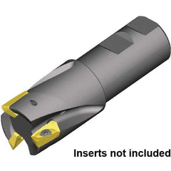 Kennametal - 1-1/2" Cut Diam, 1-1/4" Shank Diam, 4.53" OAL, Indexable Square Shoulder End Mill - Weldon Shank, 0° Lead Angle - Americas Industrial Supply