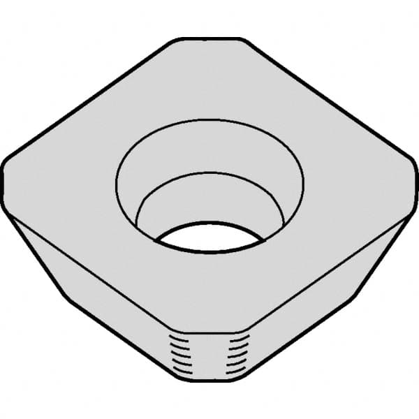 Kennametal - SEHW43 Grade K68 Carbide Milling Insert - Uncoated, 0.188" Thick, 1/2" Inscribed Circle, 1mm Corner Radius - Americas Industrial Supply
