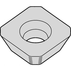 Kennametal - SEHW43 Grade K68 Carbide Milling Insert - Uncoated, 0.188" Thick, 1/2" Inscribed Circle, 1mm Corner Radius - Americas Industrial Supply