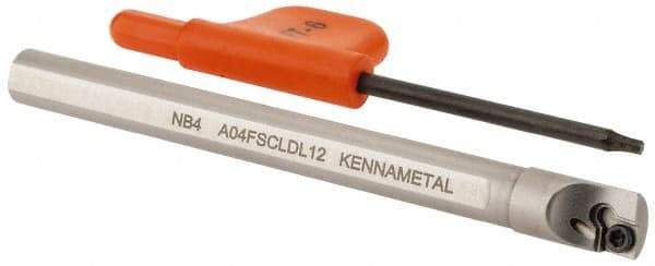 Kennametal - 0.285" Min Bore Diam, 3" OAL, 1/4" Shank Diam, A-SCLD Indexable Boring Bar - CD.. Insert, Screw Holding Method - Americas Industrial Supply