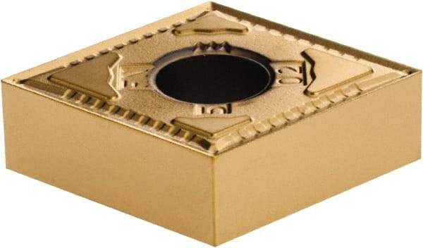 Kennametal - CNMG430.5 FN Grade KT315 Cermet Turning Insert - TiN/TiCN/TiN Finish, 80° Diamond, 1/2" Inscr Circle, 3/16" Thick, 0.0079" Corner Radius - Americas Industrial Supply