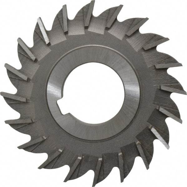 Made in USA - 3" Diam x 1/4" Width of Cut, 20 Teeth, High Speed Steel Side Milling Cutter - Straight Teeth, Uncoated - Americas Industrial Supply