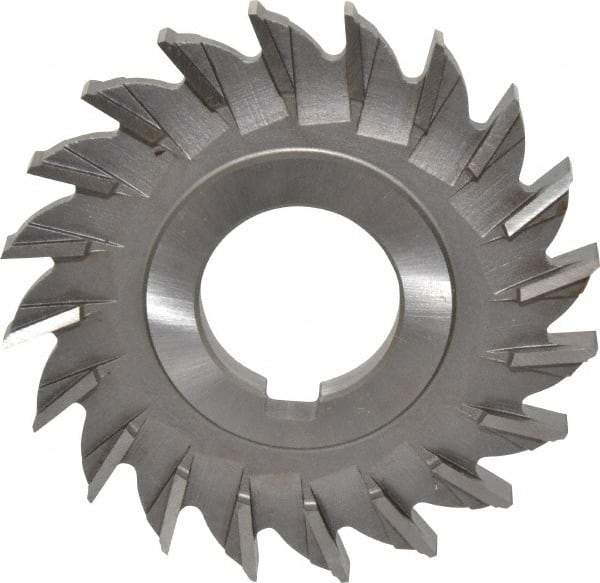 Made in USA - 3" Diam x 9/32" Width of Cut, 20 Teeth, High Speed Steel Side Milling Cutter - Straight Teeth, Uncoated - Americas Industrial Supply