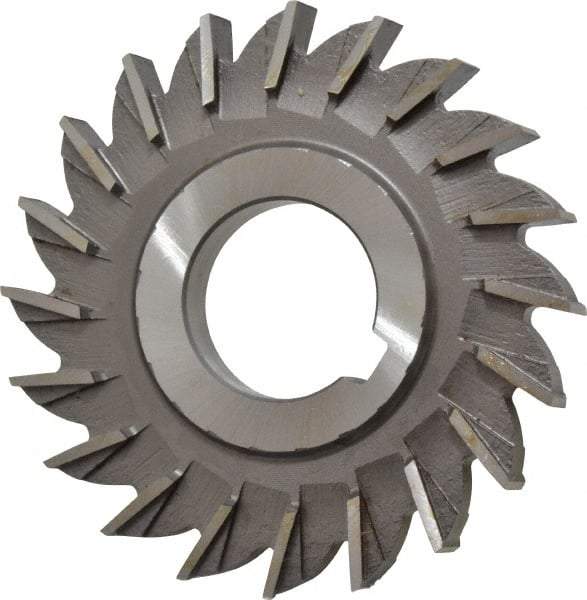 Made in USA - 3" Diam x 11/32" Width of Cut, 20 Teeth, High Speed Steel Side Milling Cutter - Straight Teeth, Uncoated - Americas Industrial Supply