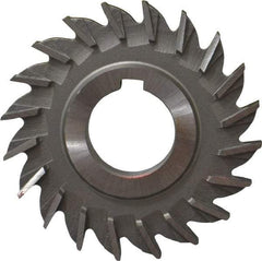 Made in USA - 3" Diam x 3/8" Width of Cut, 20 Teeth, High Speed Steel Side Milling Cutter - Straight Teeth, Uncoated - Americas Industrial Supply