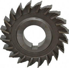 Made in USA - 3" Diam x 1/2" Width of Cut, 20 Teeth, High Speed Steel Side Milling Cutter - Straight Teeth, Uncoated - Americas Industrial Supply