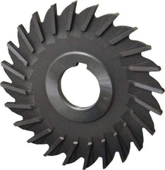 Made in USA - 4" Diam x 3/16" Width of Cut, 24 Teeth, High Speed Steel Side Milling Cutter - Straight Teeth, Uncoated - Americas Industrial Supply