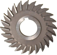 Made in USA - 4" Diam x 3/16" Width of Cut, 24 Teeth, High Speed Steel Side Milling Cutter - Straight Teeth, Uncoated - Americas Industrial Supply