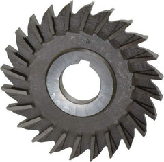 Made in USA - 4" Diam x 5/16" Width of Cut, 24 Teeth, High Speed Steel Side Milling Cutter - Straight Teeth, Uncoated - Americas Industrial Supply