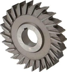 Made in USA - 4" Diam x 5/8" Width of Cut, 24 Teeth, High Speed Steel Side Milling Cutter - Straight Teeth, Uncoated - Americas Industrial Supply