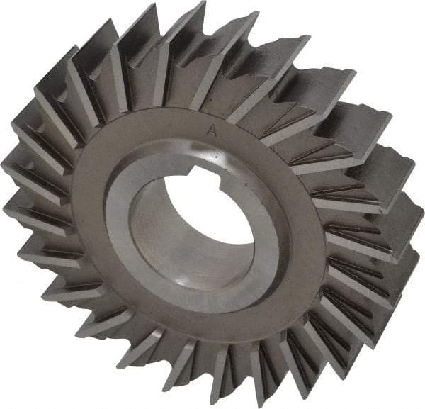 Made in USA - 4" Diam x 7/8" Width of Cut, 24 Teeth, High Speed Steel Side Milling Cutter - Straight Teeth, Uncoated - Americas Industrial Supply