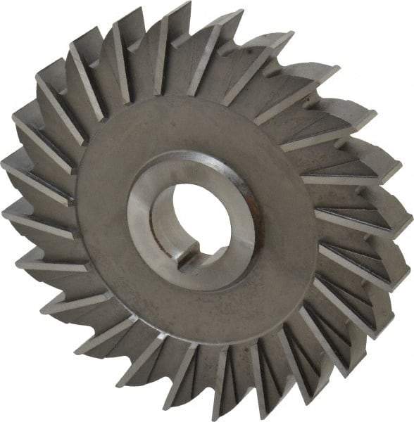 Made in USA - 5" Diam x 5/8" Width of Cut, 24 Teeth, High Speed Steel Side Milling Cutter - Straight Teeth, Uncoated - Americas Industrial Supply