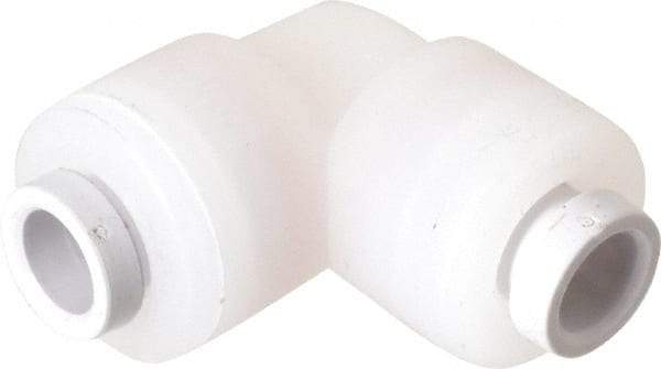 Parker - 1/4" Outside Diam, Kynar Push-to-Connect Tube Union Elbow - 250 Max psi, Tan - Americas Industrial Supply