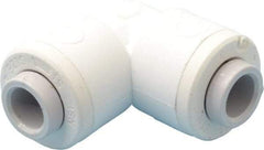 Parker - 1/4" Outside Diam, Polypropylene Push-to-Connect Tube Union Elbow - 150 Max psi, Tan - Americas Industrial Supply