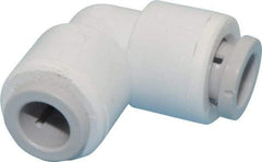 Parker - 3/8" Outside Diam, Polypropylene Push-to-Connect Tube Union Elbow - 150 Max psi, Tan - Americas Industrial Supply