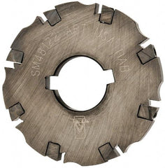 APT - Arbor Hole Connection, 3/8" Cutting Width, 1-1/16" Depth of Cut, 4" Cutter Diam, 1-1/4" Hole Diam, 8 Tooth Indexable Slotting Cutter - SM48 Toolholder, CTA 2 Insert, Neutral Cutting Direction - Americas Industrial Supply